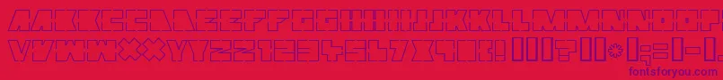 Mutter ffy Font – Purple Fonts on Red Background