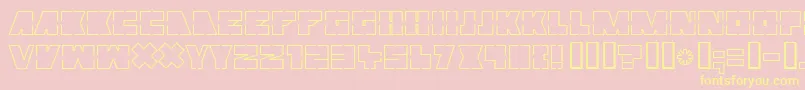 Mutter ffy-Schriftart – Gelbe Schriften auf rosa Hintergrund