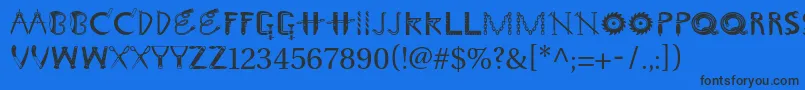 Шрифт Toolboxstd – чёрные шрифты на синем фоне