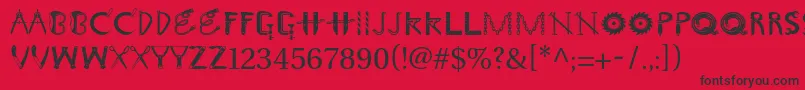 Toolboxstd Font – Black Fonts on Red Background