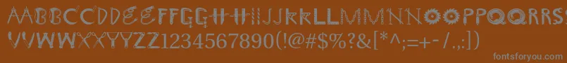 フォントToolboxstd – 茶色の背景に灰色の文字