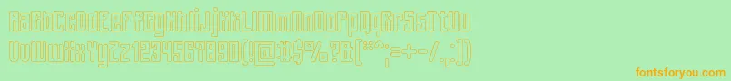 SpinachOutline Font – Orange Fonts on Green Background
