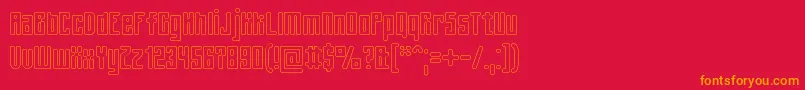 SpinachOutline Font – Orange Fonts on Red Background