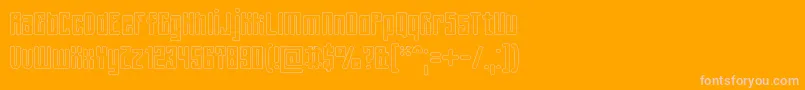 SpinachOutline Font – Pink Fonts on Orange Background