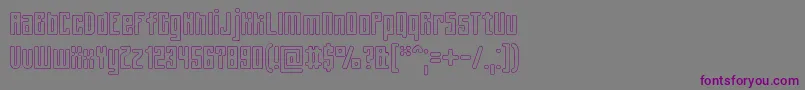 Weitere Informationen zur SpinachOutline-Schriftart SpinachOutline-Schriftart – Violette Schriften auf grauem Hintergrund