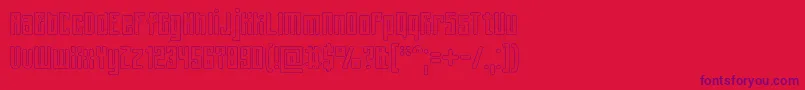 SpinachOutline Font – Purple Fonts on Red Background