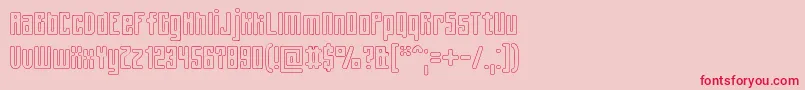 フォントSpinachOutline – ピンクの背景に赤い文字