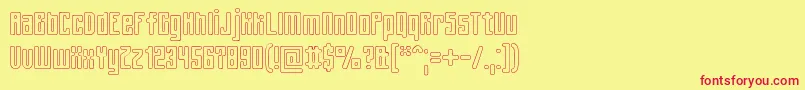 SpinachOutline Font – Red Fonts on Yellow Background