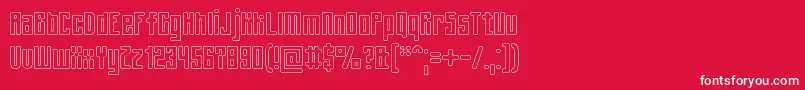 SpinachOutline Font – White Fonts on Red Background