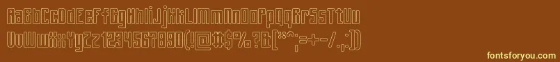 SpinachOutline Font – Yellow Fonts on Brown Background