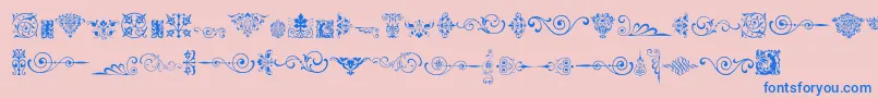 Neoclassicfleuronsfree Font – Blue Fonts on Pink Background