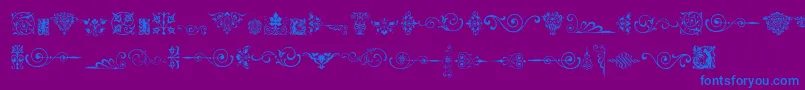 Neoclassicfleuronsfree Font – Blue Fonts on Purple Background