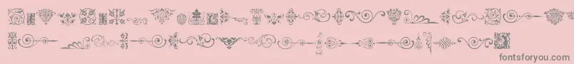 Neoclassicfleuronsfree Font – Gray Fonts on Pink Background