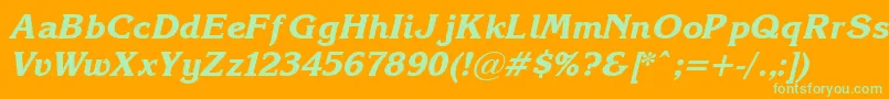 More about Korinna.KzBoldItalic Font Korinna.KzBoldItalic Font – Green Fonts on Orange Background