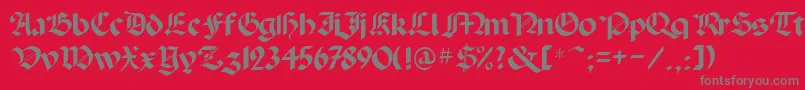Albertus Font – Gray Fonts on Red Background