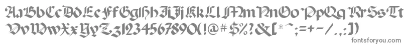 フォントAlbertus – 白い背景に灰色の文字