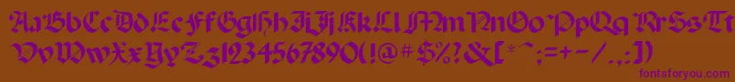 Albertus Font – Purple Fonts on Brown Background