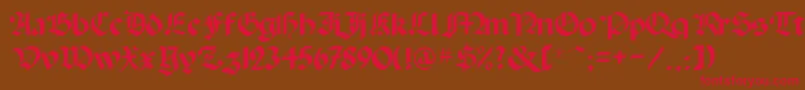 Albertus Font – Red Fonts on Brown Background
