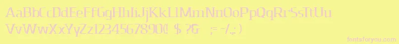 Dolomitesbd Font – Pink Fonts on Yellow Background