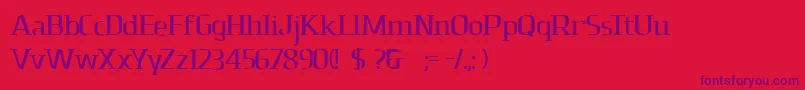 Dolomitesbd Font – Purple Fonts on Red Background