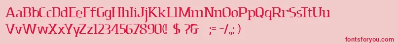 Dolomitesbd Font – Red Fonts on Pink Background