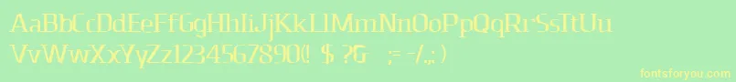 Dolomitesbd Font – Yellow Fonts on Green Background