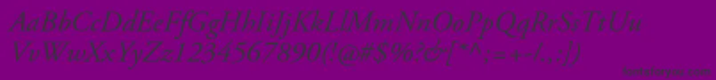 AgaramondproItalic Font – Black Fonts on Purple Background