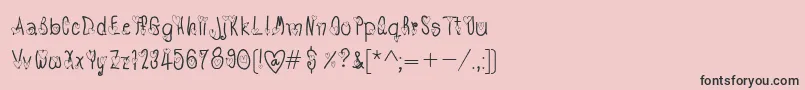 TxLove Font – Black Fonts on Pink Background