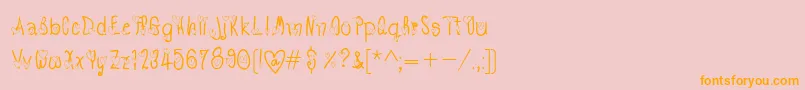TxLove Font – Orange Fonts on Pink Background