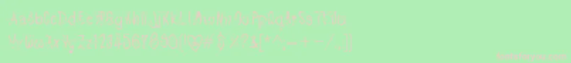 TxLove Font – Pink Fonts on Green Background