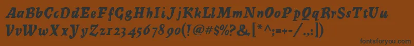 MercuriusMf Font – Black Fonts on Brown Background