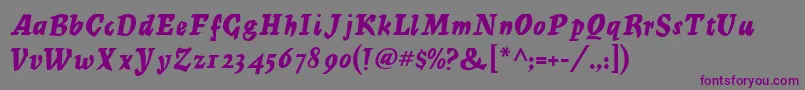 MercuriusMf Font – Purple Fonts on Gray Background