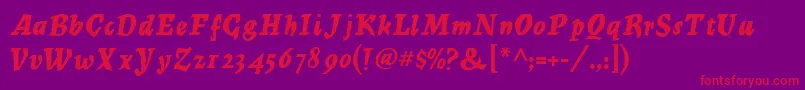 MercuriusMf Font – Red Fonts on Purple Background