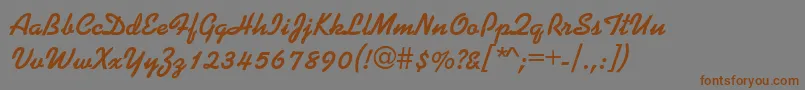KaliakraRegular Font – Brown Fonts on Gray Background