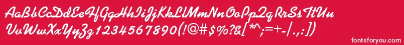KaliakraRegular Font – White Fonts on Red Background