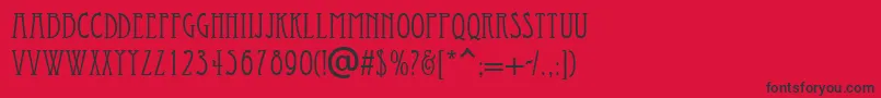 Eccentrical Font – Black Fonts on Red Background