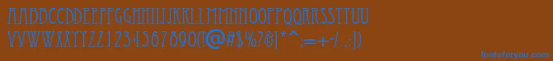 Шрифт Eccentrical – синие шрифты на коричневом фоне