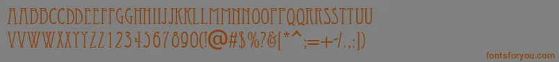 Saiba mais sobre a fonte Eccentrical Fonte Eccentrical – fontes marrons em um fundo cinza