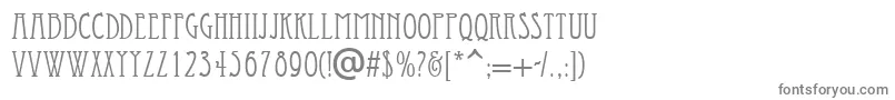 フォントEccentrical – 白い背景に灰色の文字