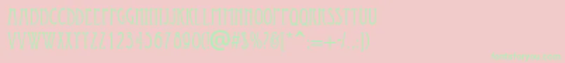 Eccentrical Font – Green Fonts on Pink Background
