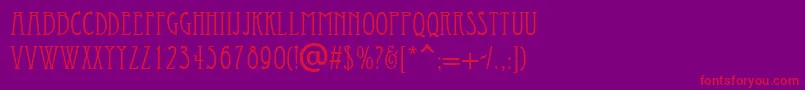 Eccentrical Font – Red Fonts on Purple Background