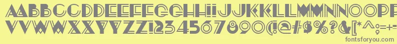 KonstruktoDeco Font – Gray Fonts on Yellow Background