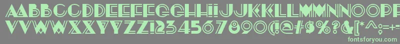 フォントKonstruktoDeco – 灰色の背景に緑のフォント
