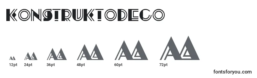 KonstruktoDeco-fontin koot