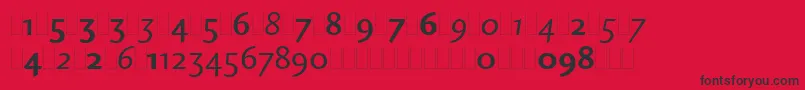 CharlotteSansOsFiguresLet Font – Black Fonts on Red Background