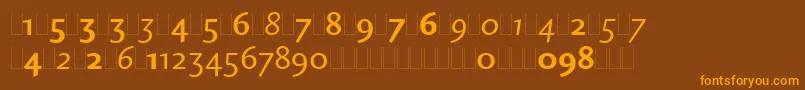 Подробнее о шрифте CharlotteSansOsFiguresLet Шрифт CharlotteSansOsFiguresLet – оранжевые шрифты на коричневом фоне