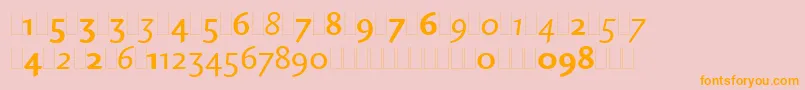 CharlotteSansOsFiguresLet Font – Orange Fonts on Pink Background