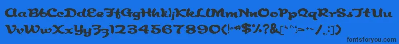 RindeBirthdayRegular Font – Black Fonts on Blue Background