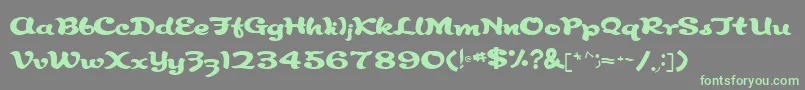 More about RindeBirthdayRegular Font RindeBirthdayRegular Font – Green Fonts on Gray Background