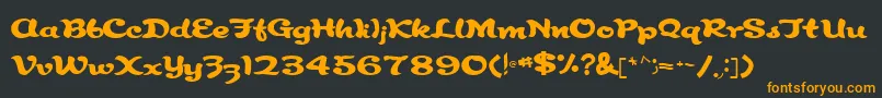 RindeBirthdayRegular Font – Orange Fonts on Black Background